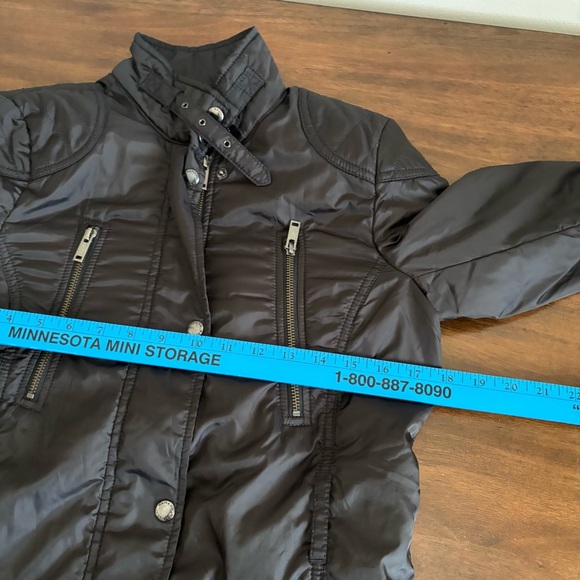 Banana Republic Women’s Small Black Jacket Coat Long Grunge Preppy - Picture 6 of 7